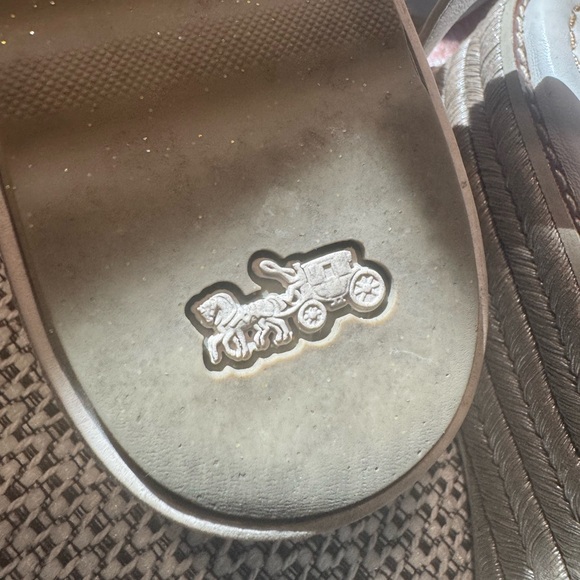 Coach Espadrille Wedge Sandals with Tea Rose - Picture 7 of 14